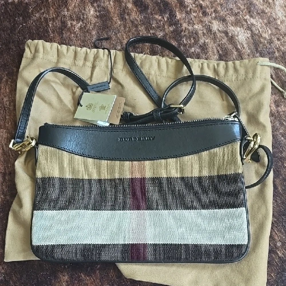 Burberry Black and Brown Crossbody Bag - Picture 1 of 10